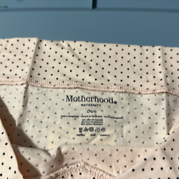 MOTHERHOOD MATERNITY POLKA DOT PANTY: PINK/BLACK: NEW WITH TAGS: SIZE L - Picture 3 of 4